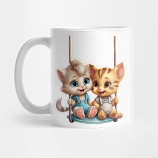 Couple Cat Swinging Mug